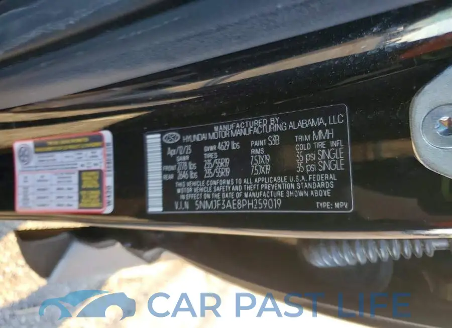 5NMJF3AE8PH259019# 13