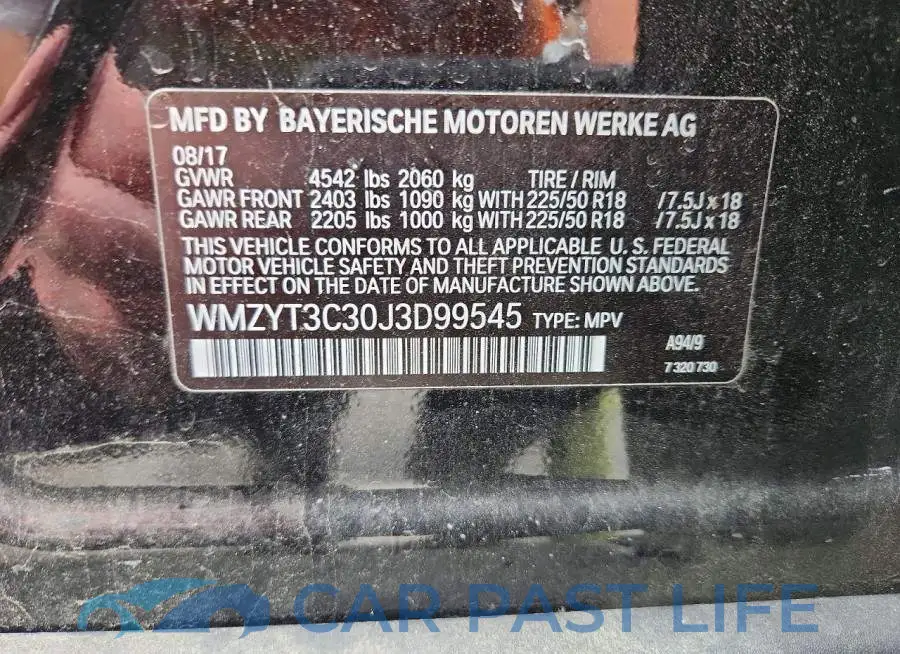 WMZYT3C30J3D99545# 13