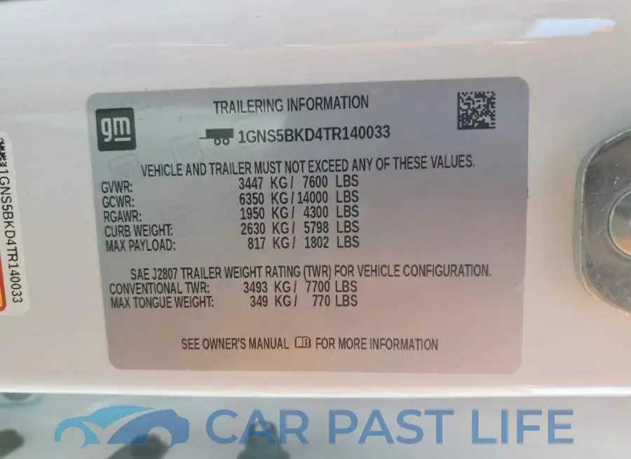 1GNS5BKD4TR140033# 14