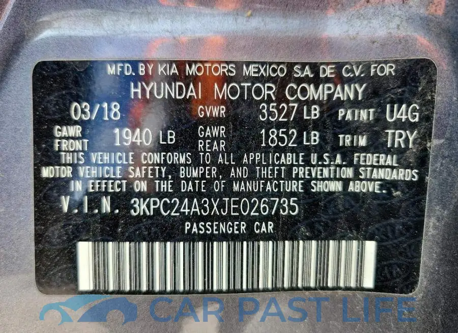 3KPC24A3XJE026735# 12