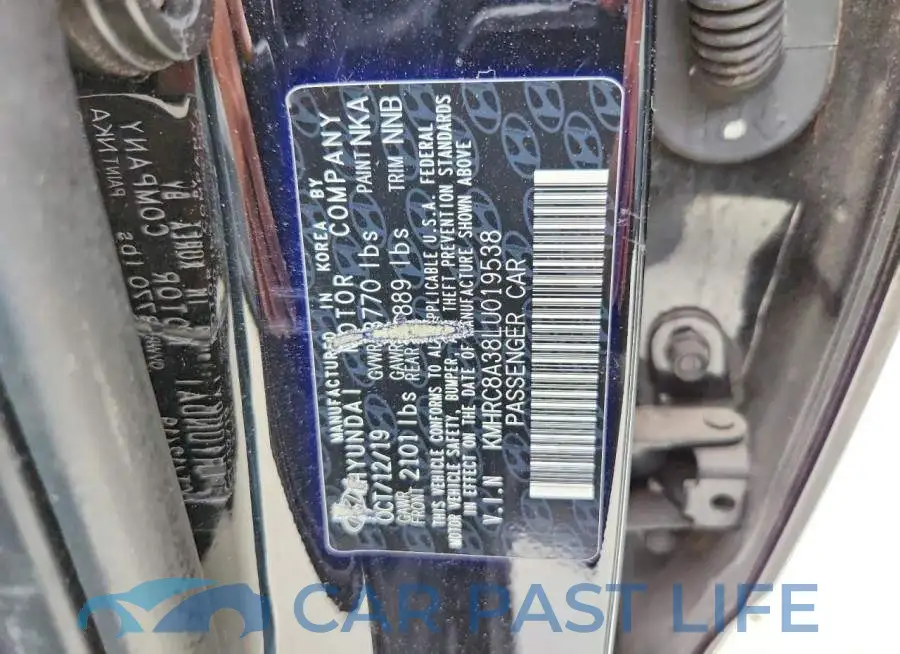 KMHRC8A38LU019538# 12