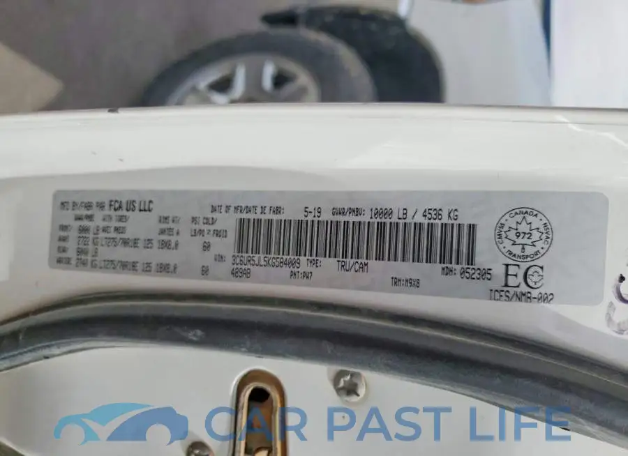 3C6UR5JL5KG584009# 12