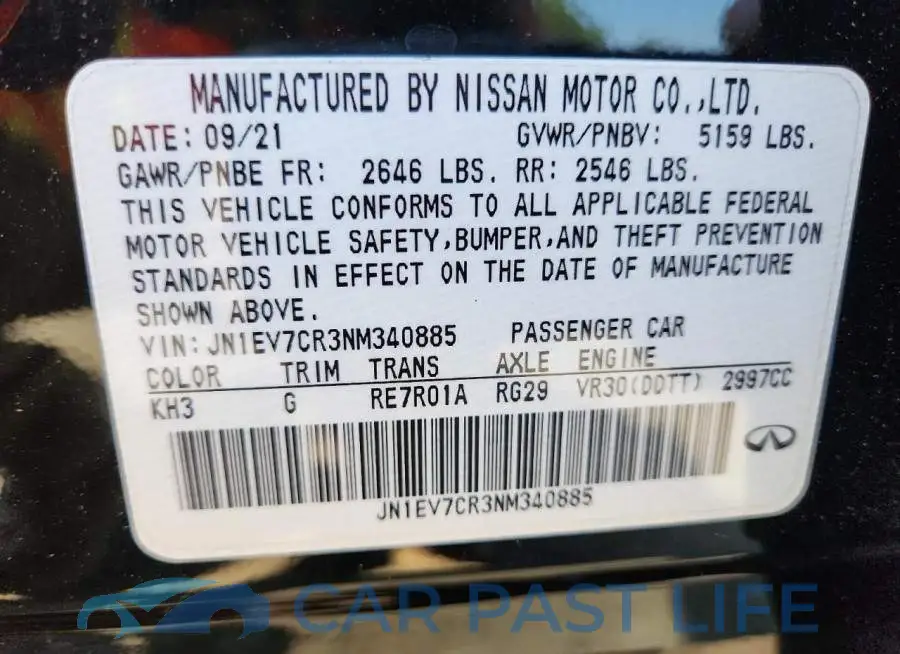JN1EV7CR3NM340885# 12