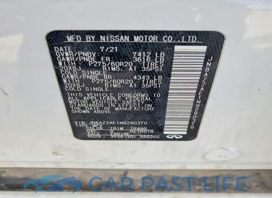 JN8AZ2AE1N9290370# 13