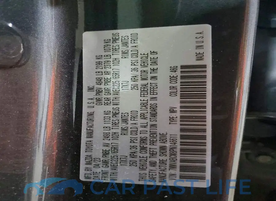 7MMVABCM8PN146611# 14