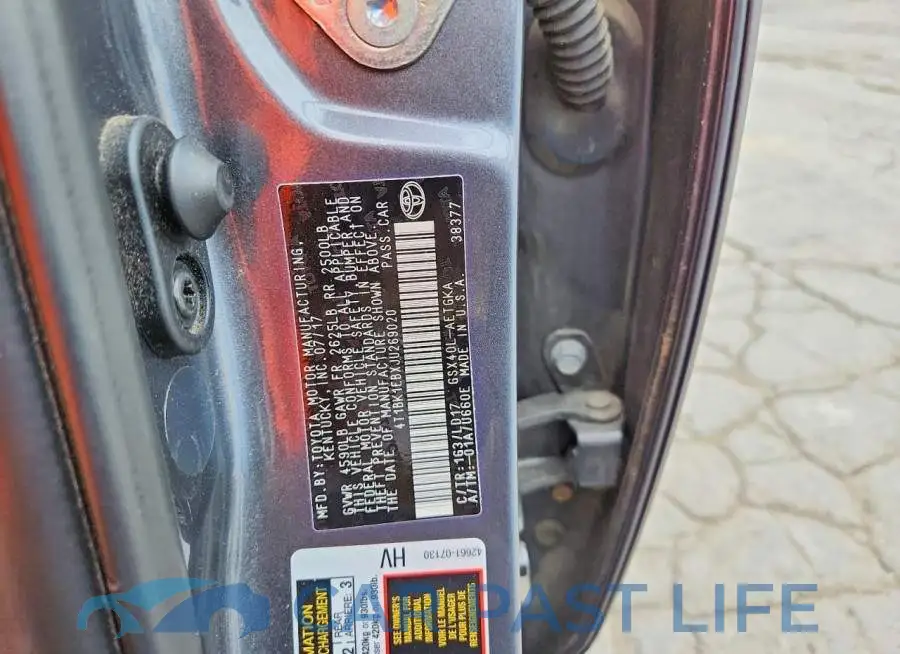 4T1BK1EBXJU269020# 12