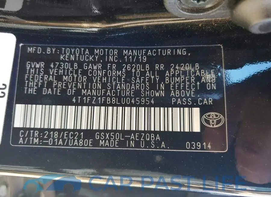 4T1FZ1FB8LU045954# 12