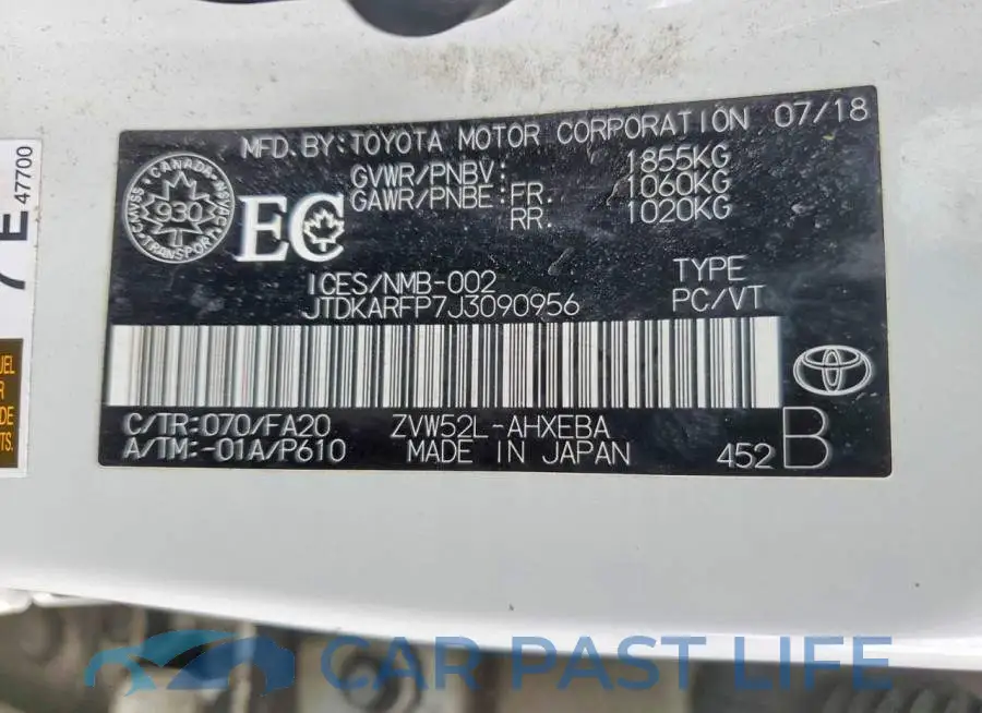 JTDKARFP7J3090956# 13