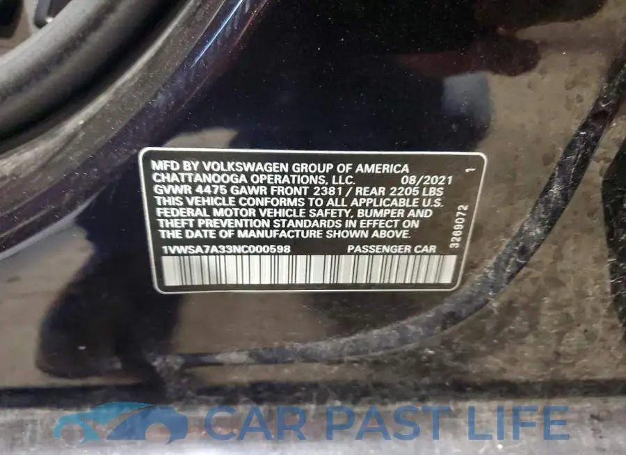 1VWSA7A33NC000598# 12