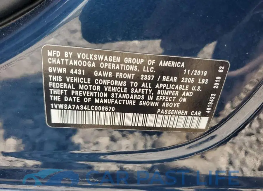 1VWSA7A34LC006570# 12