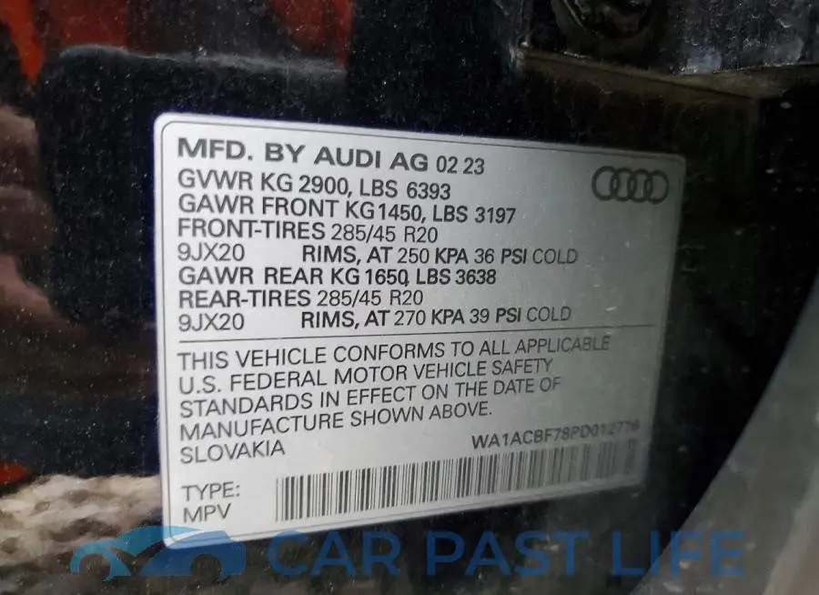 WA1ACBF78PD012776# 13