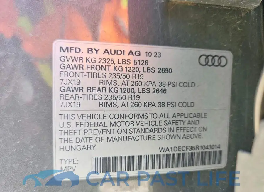 WA1DECF35R1043014# 14