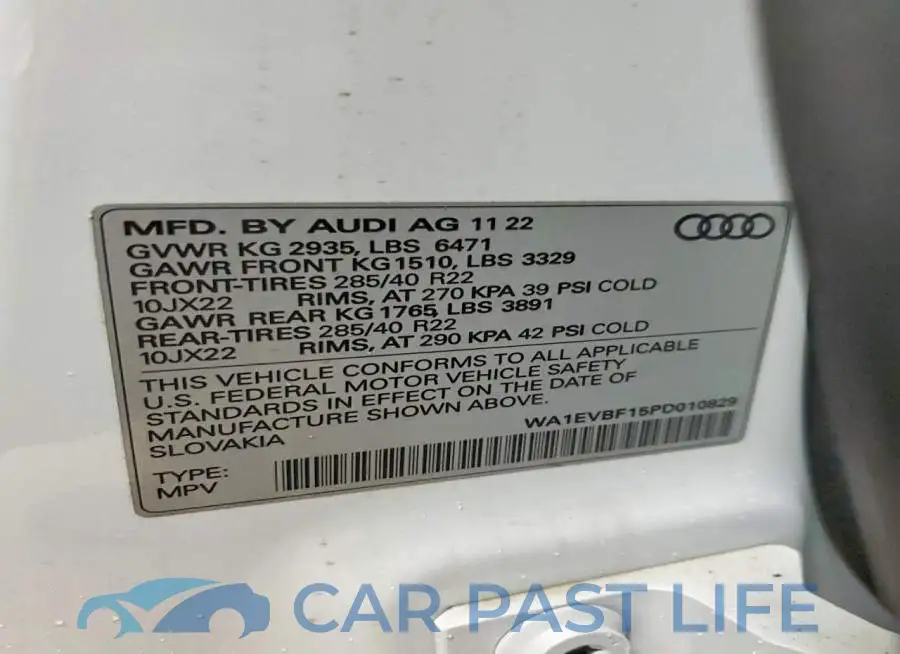 WA1EVBF15PD010829# 14