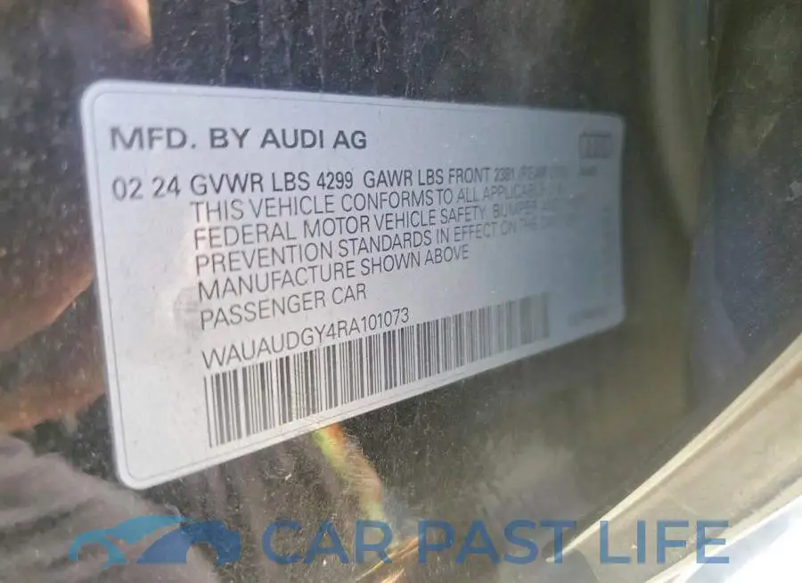 WAUAUDGY4RA101073# 12