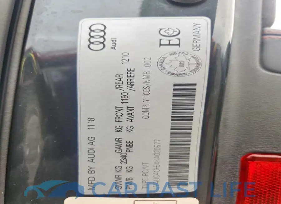 WAUC4CF5XKA020577# 12
