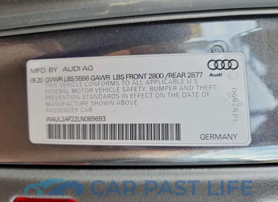 WAUL2AF22LN089693# 12