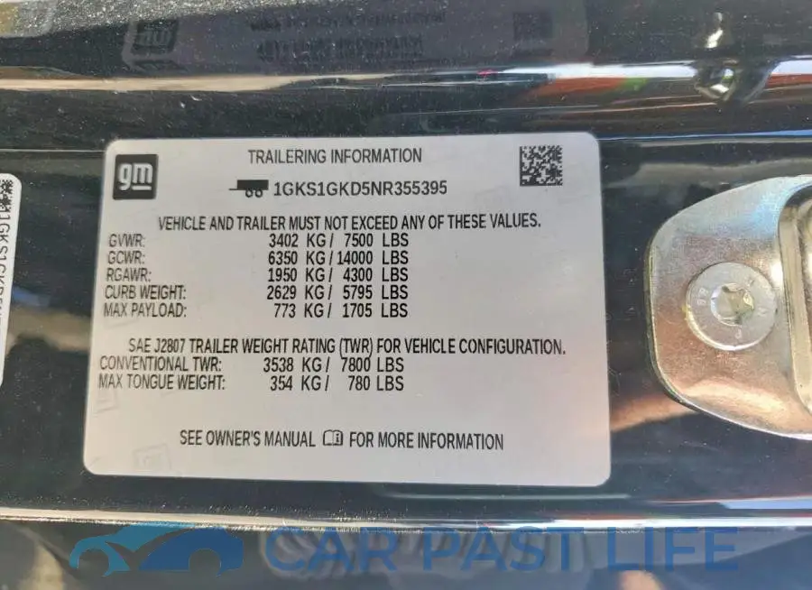 1GKS1GKD5NR355395# 14