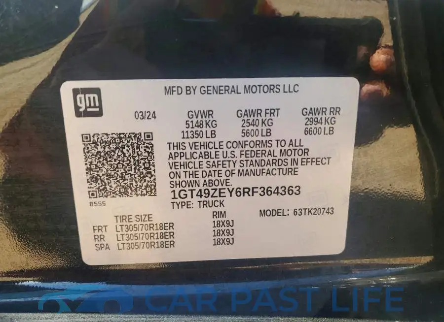 1GT49ZEY6RF364363# 12