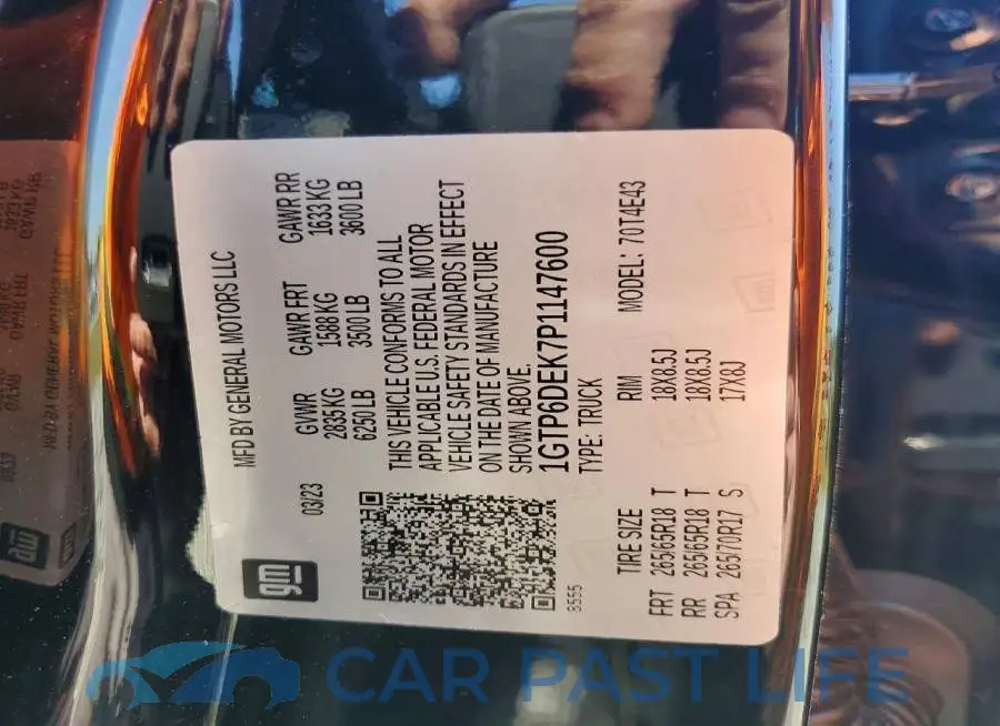 1GTP6DEK7P1147600# 12