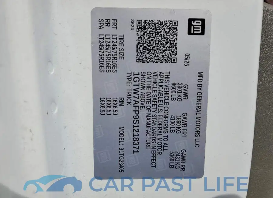 1GTW7AFP9S1218371# 13