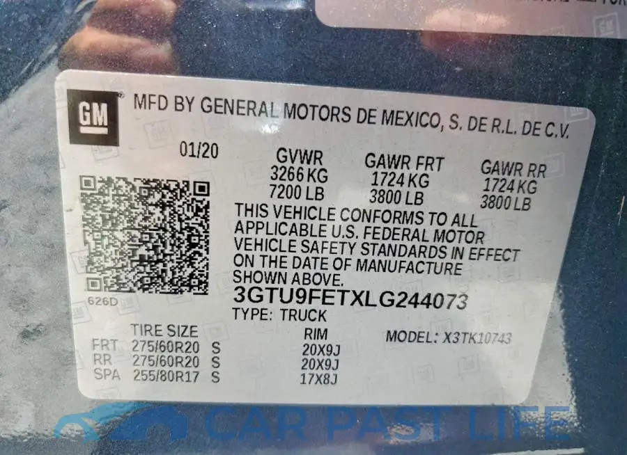 3GTU9FETXLG244073# 12