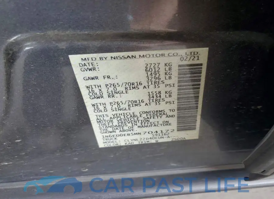 1N6ED0EB5MN704172# 12
