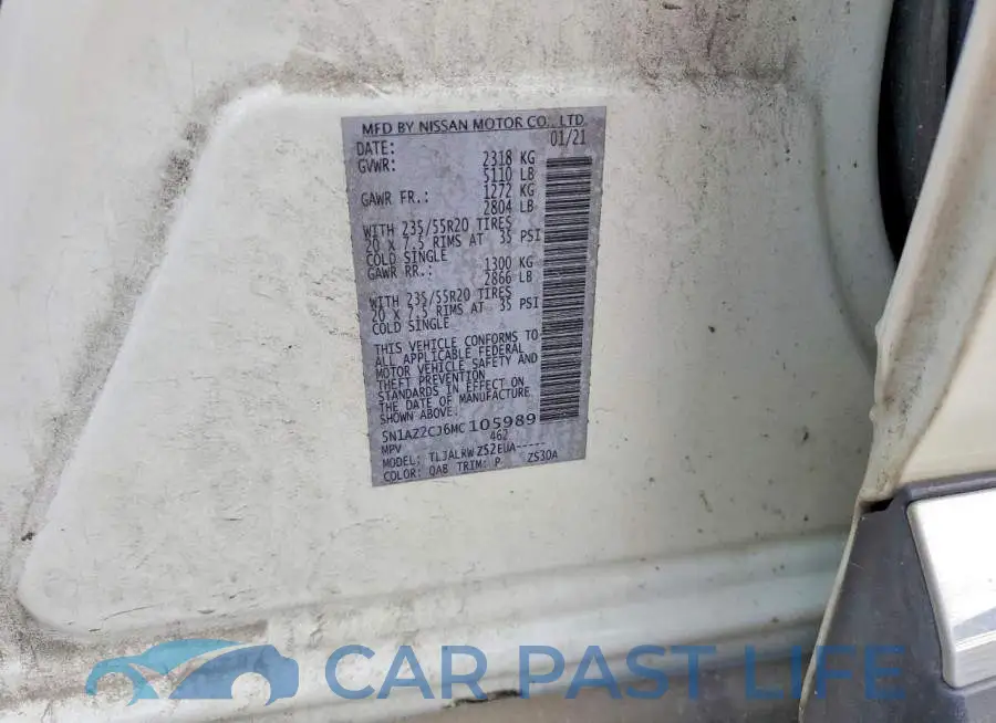5N1AZ2CJ6MC105989# 12