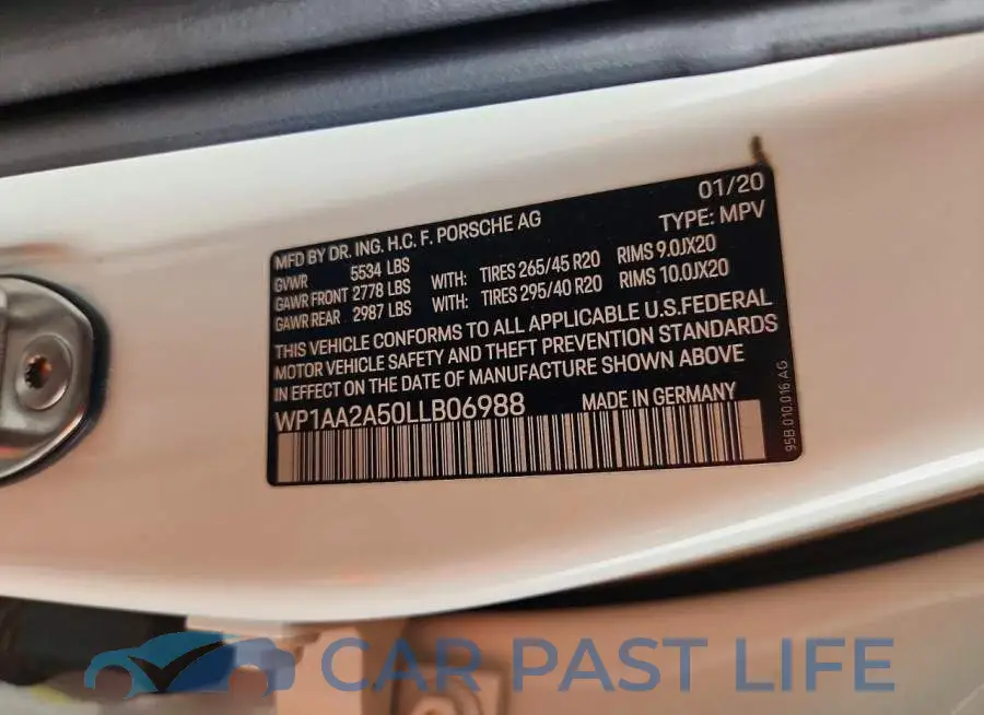 WP1AA2A50LLB06988# 13