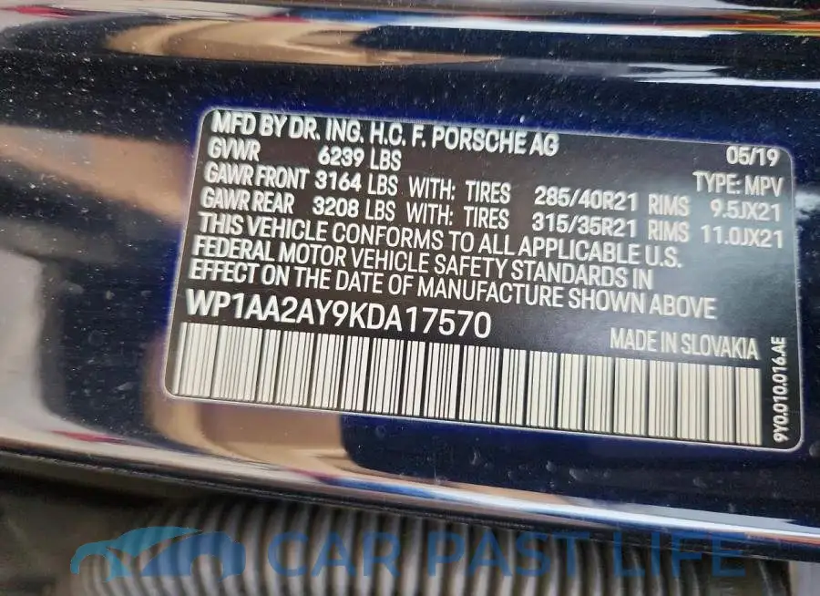 WP1AA2AY9KDA17570# 14