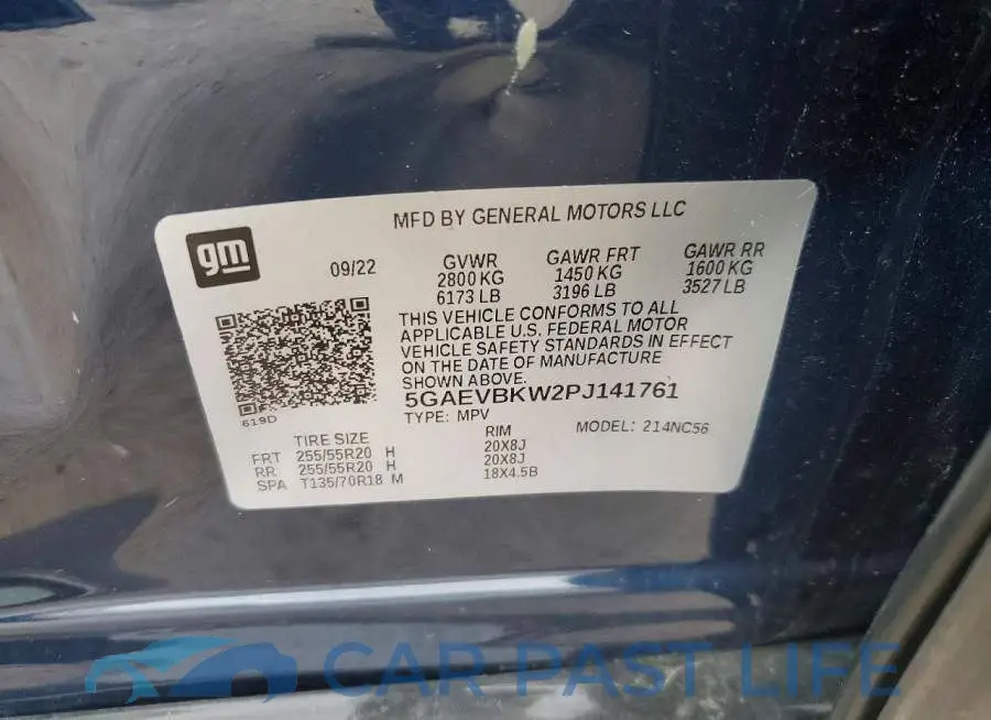 5GAEVBKW2PJ141761# 13
