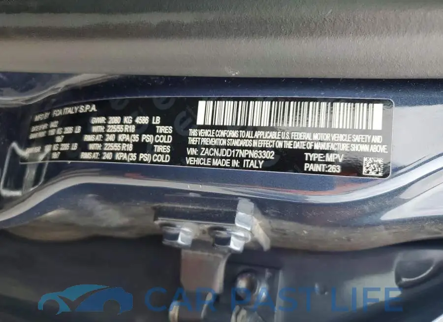 ZACNJDD17NPN63302# 12