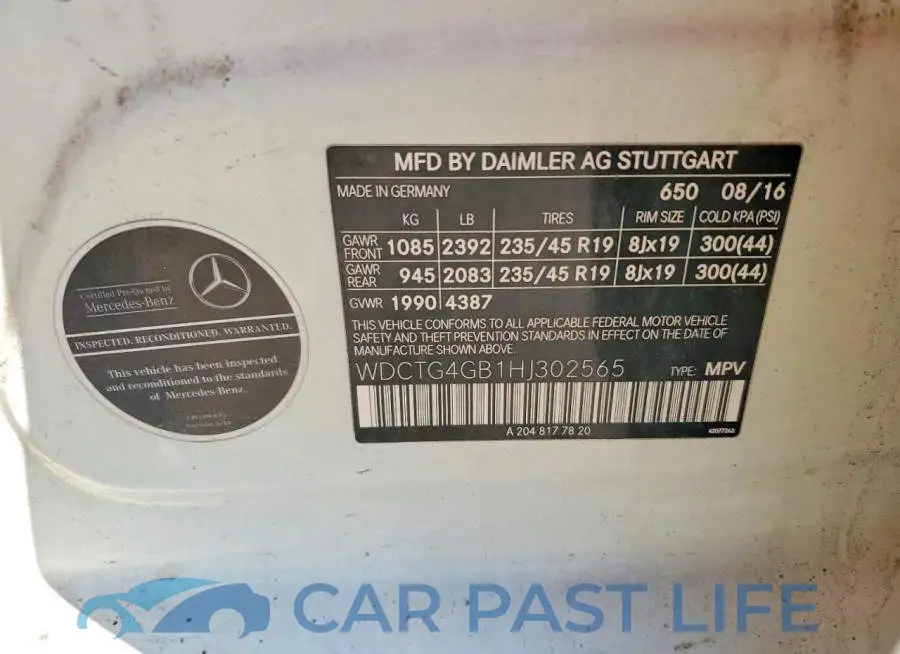 WDCTG4GB1HJ302565# 12