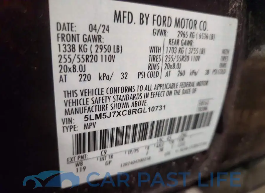 5LM5J7XC8RGL10731# 13