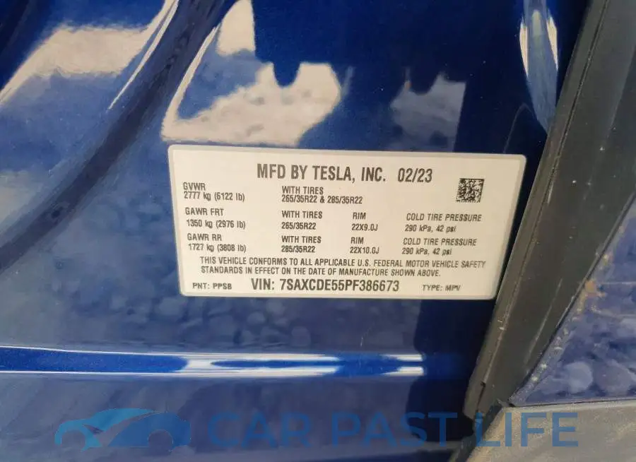 7SAXCDE55PF386673# 13