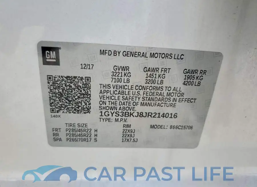 1GYS3BKJ8JR214016# 13
