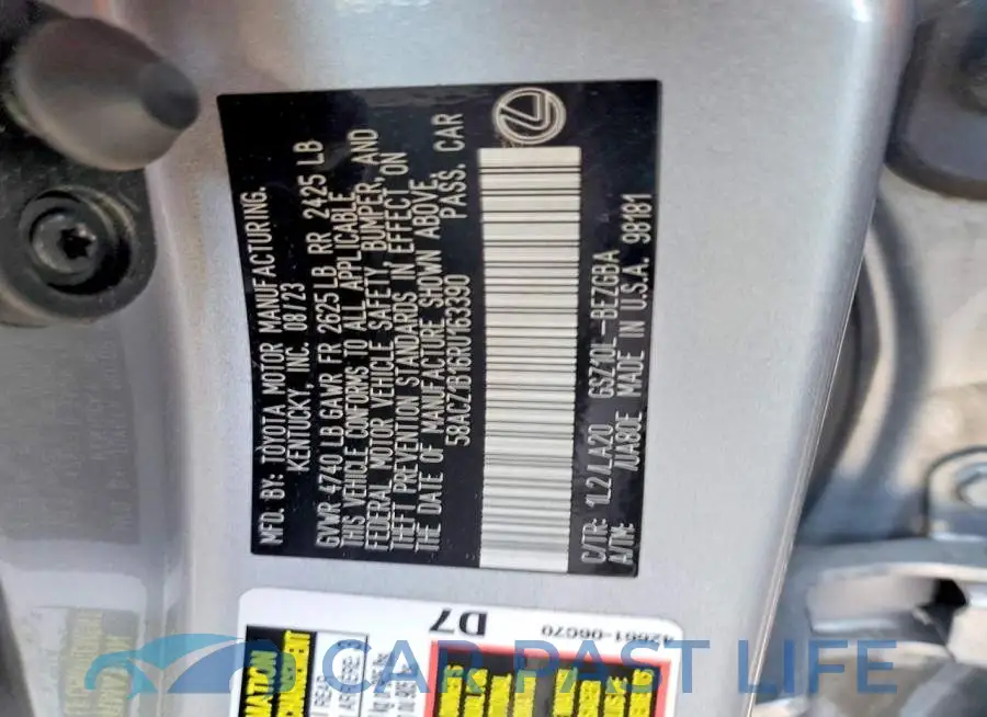 58ACZ1B16RU163390# 12