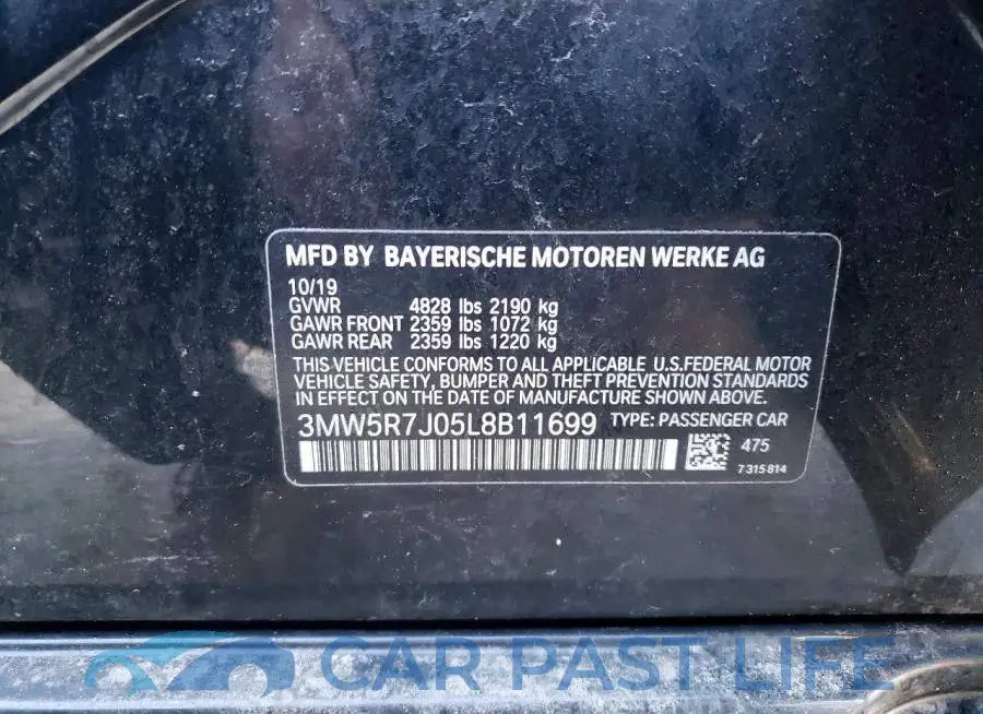 3MW5R7J05L8B11699# 13