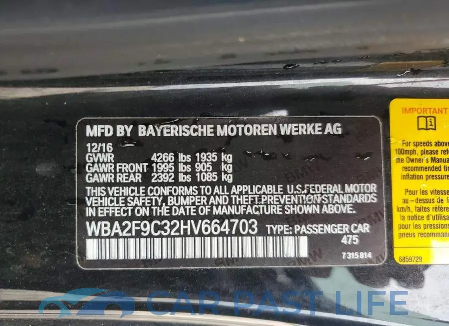 WBA2F9C32HV664703# 12