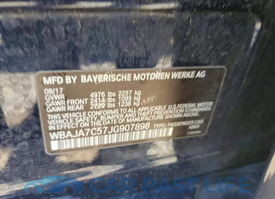 WBAJA7C57JG907898# 12
