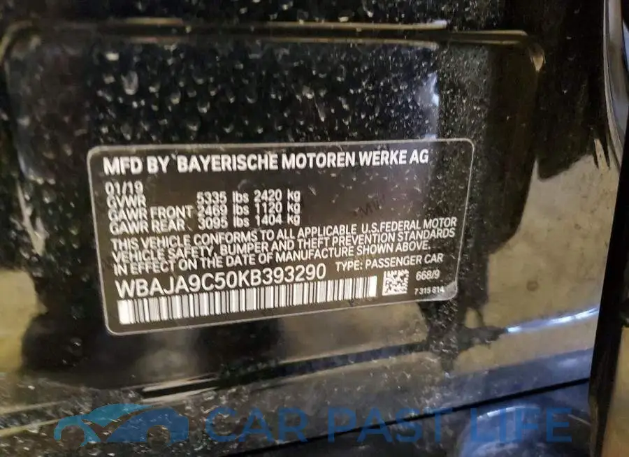 WBAJA9C50KB393290# 12