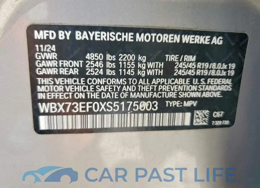 WBX73EF0XS5175603# 13