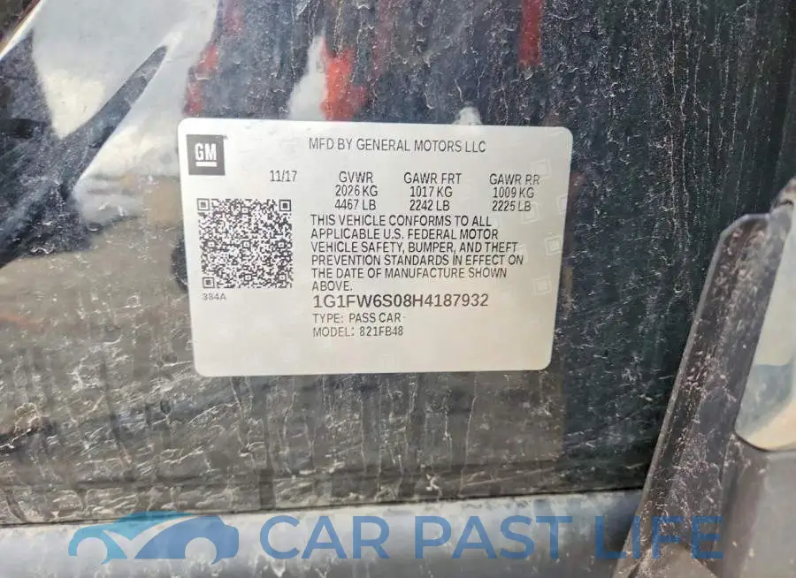 1G1FW6S08H4187932# 12
