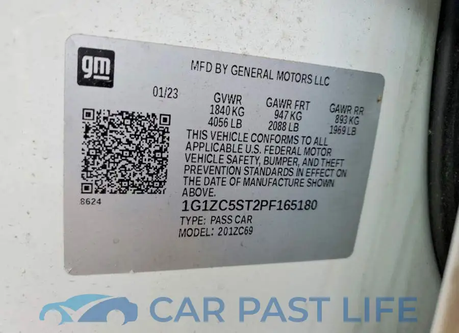 1G1ZC5ST2PF165180# 12