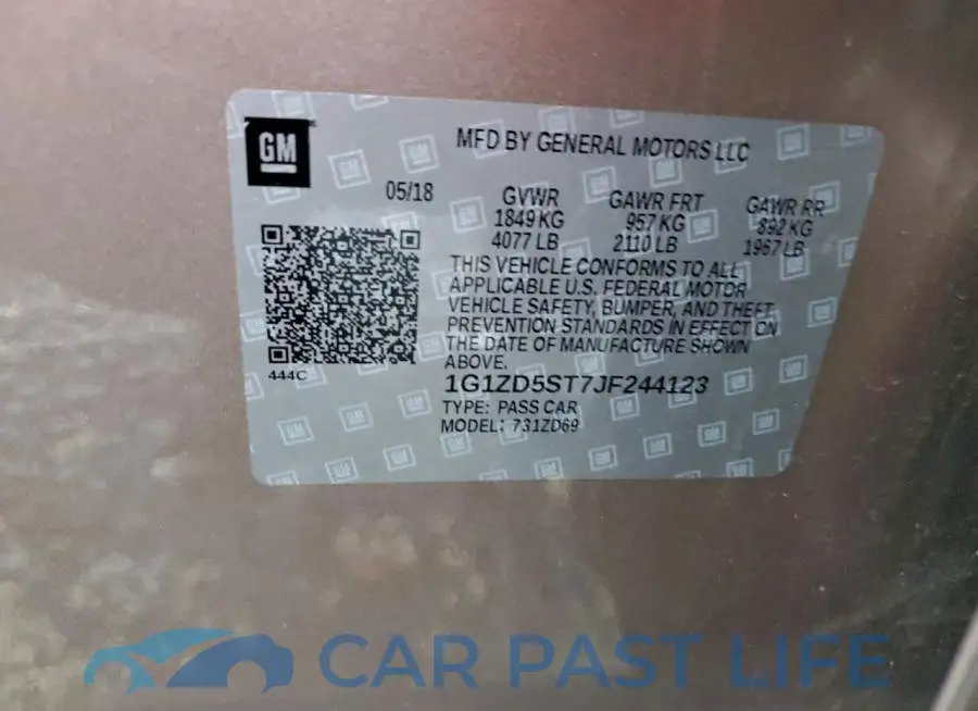 1G1ZD5ST7JF244123# 13