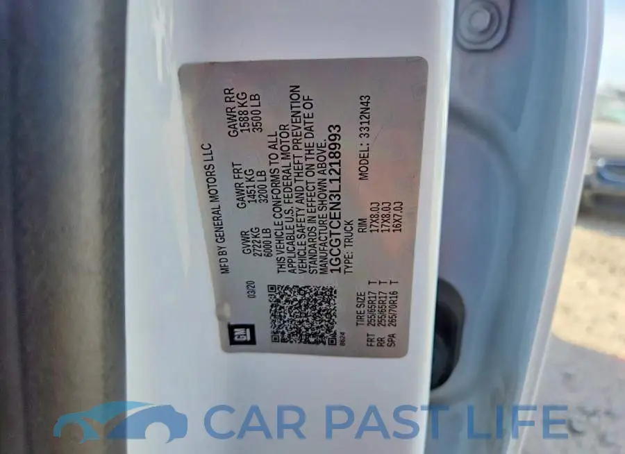 1GCGTCEN3L1218993# 13