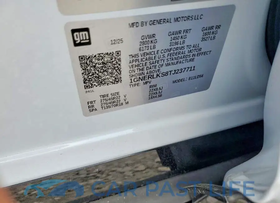 1GNERLKS8TJ237711# 12