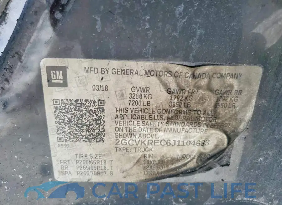 2GCVKREC6J1104683# 12