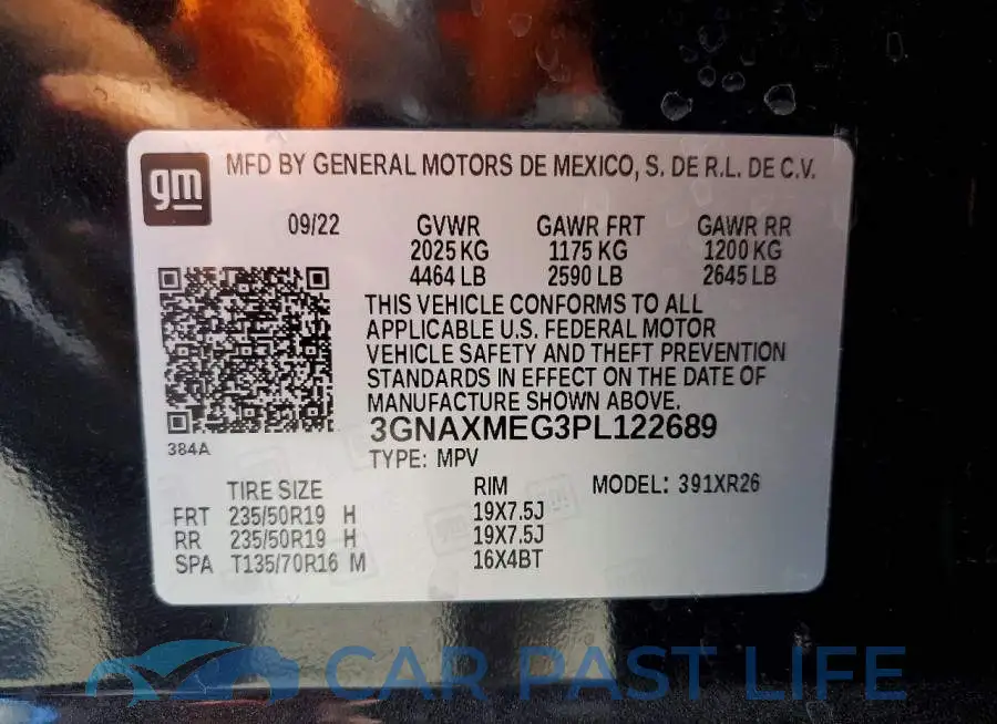 3GNAXMEG3PL122689# 14