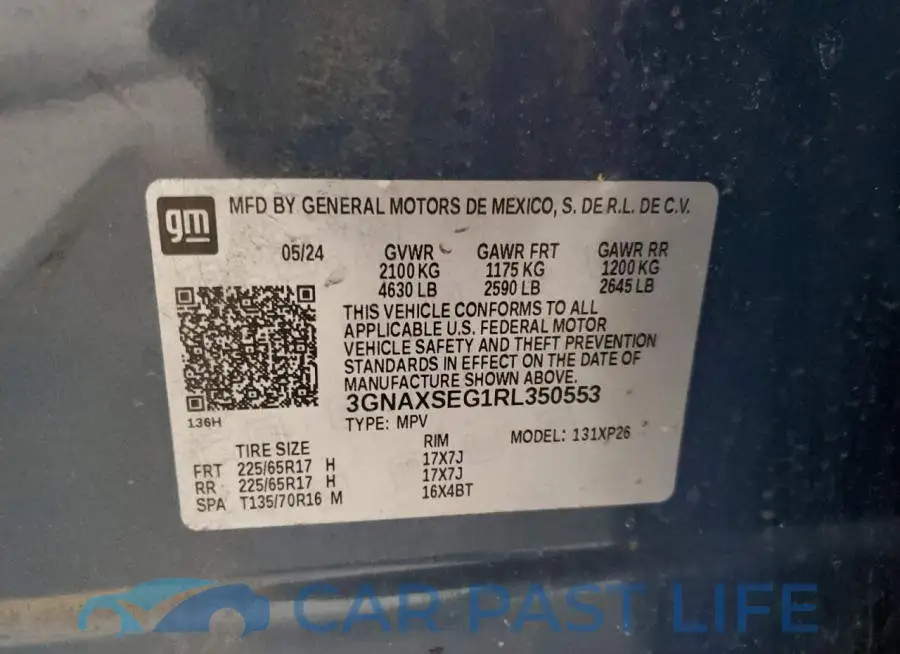 3GNAXSEG1RL350553# 13