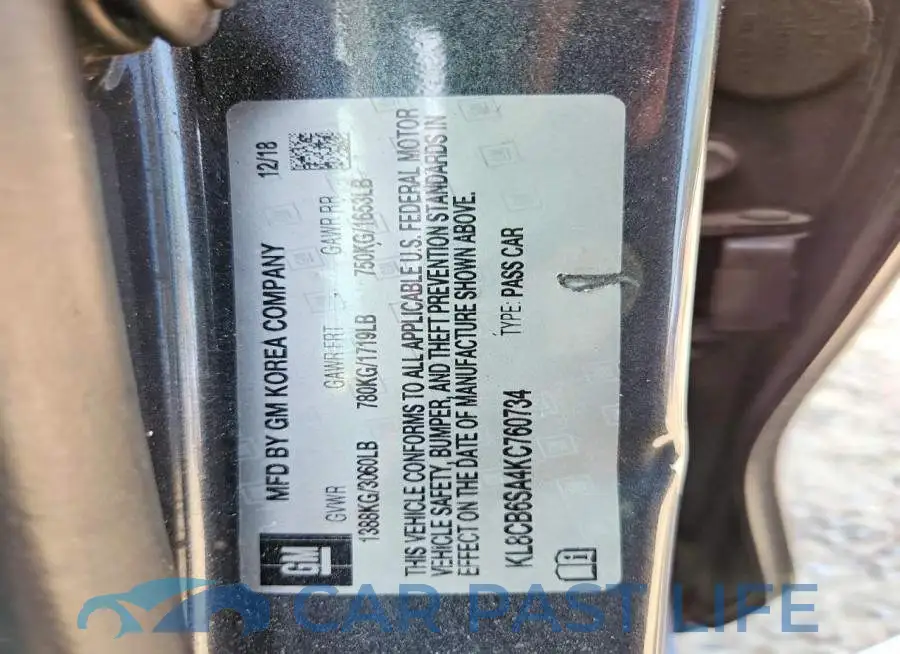 KL8CB6SA4KC760734# 12